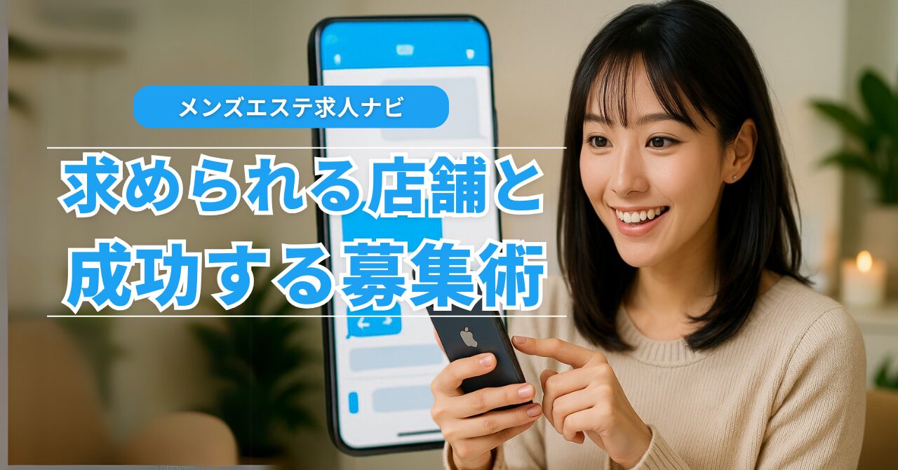 メンズエステ求人ナビ｜求められる店舗と成功する募集術