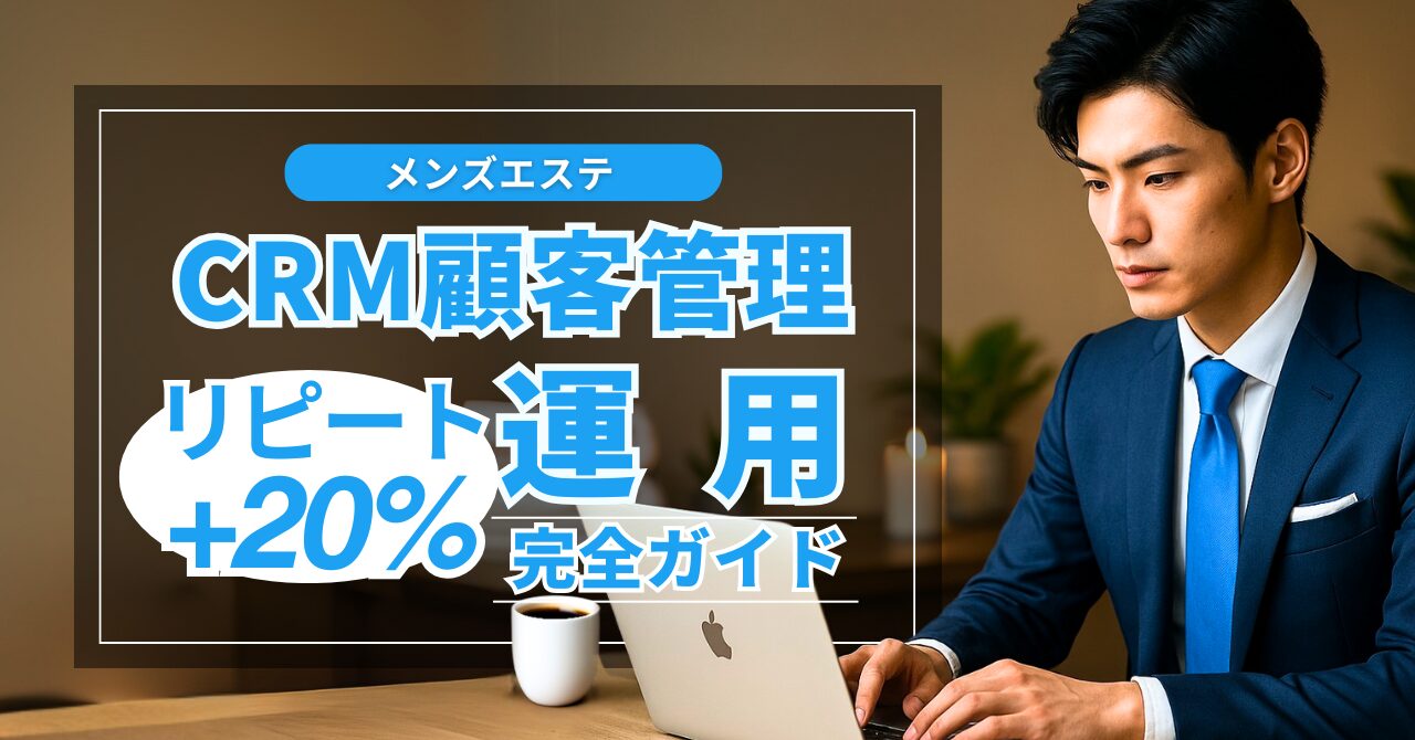 CRMでリピート率＋20％を実現！メンズエステの顧客管理・運用完全ガイド