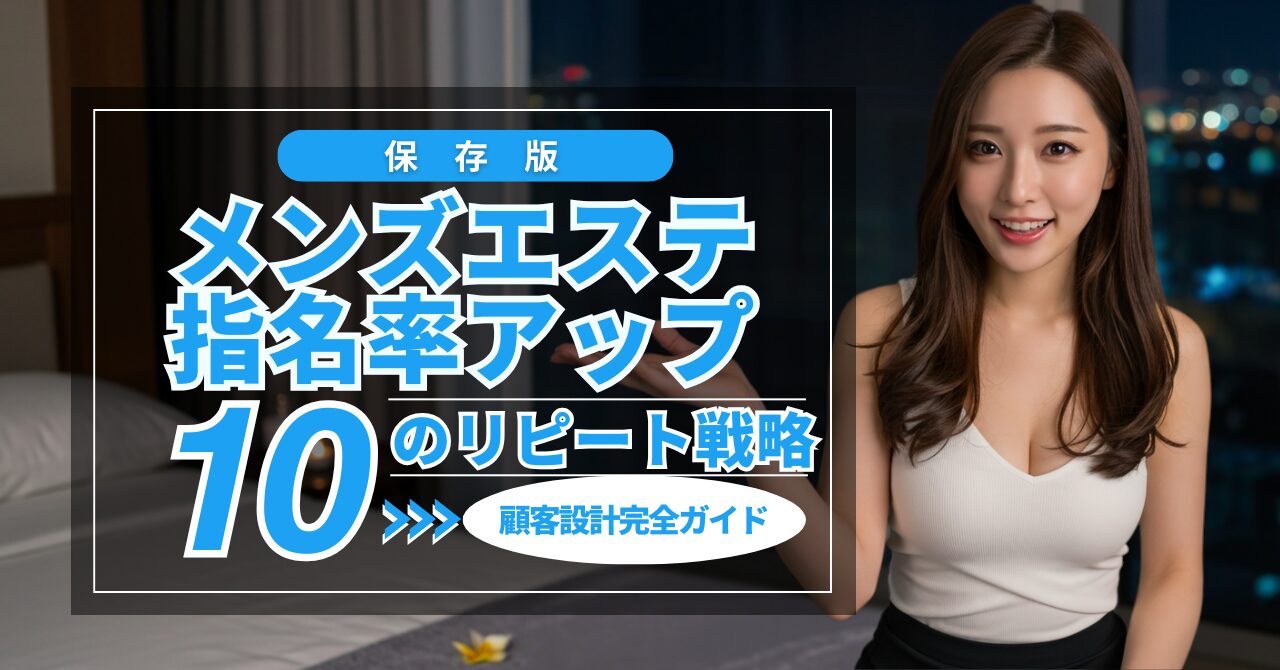 メンズエステの指名アップ戦略！リピート率を高める顧客設計10選