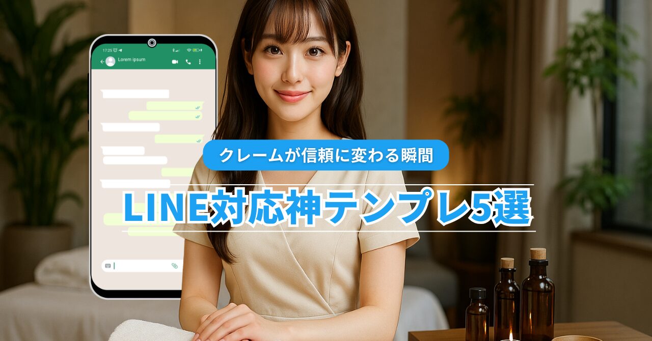 クレームが信頼に変わる瞬間｜メンズエステ向けLINE対応神テンプレ5選