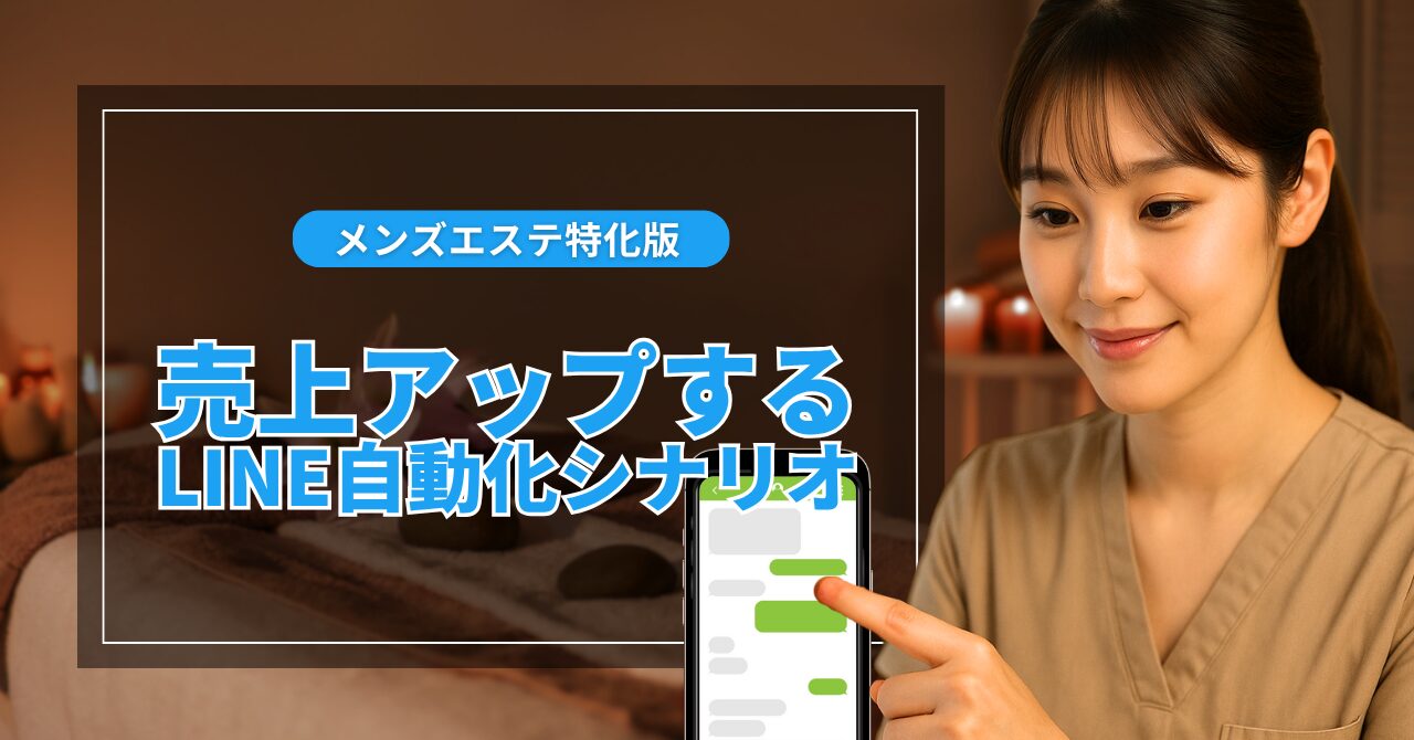 メンズエステ特化版！Lステップ導入で売上アップするLINE自動化シナリオとは？