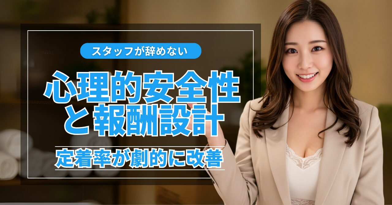 スタッフが辞めない職場へ｜メンズエステの定着率が劇的に改善する「心理的安全性」と「報酬設計」