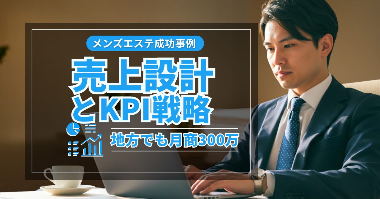 地方でも月商300万突破！メンズエステ成功事例に学ぶ売上設計とKPI戦略